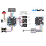 Commercio all'ingrosso GF30F722-ICM JHEMCU F7 controllo di volo Dual BEC 10V OSD HD 3-8S ingresso 30x30mm per HD droni parti fai da te